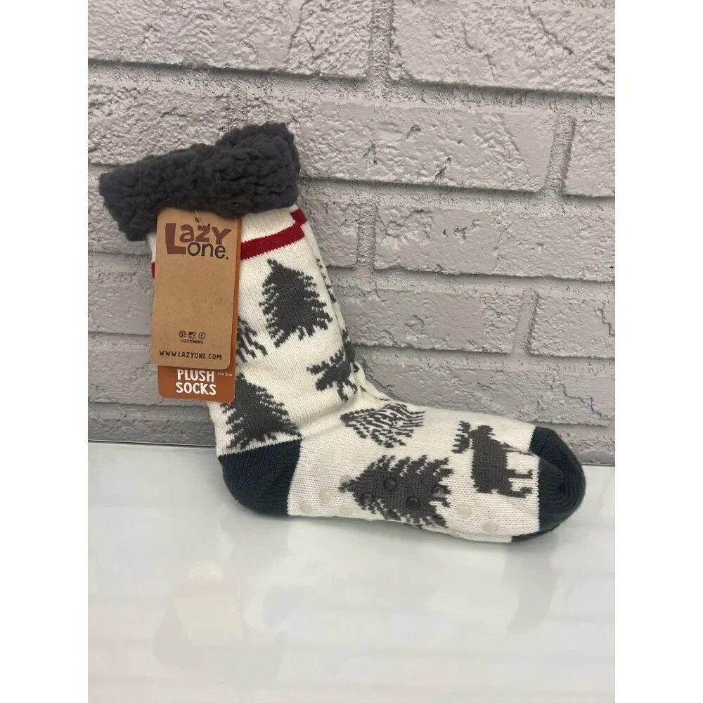 Lazy Ones Take A Hike Plush Socks One Size